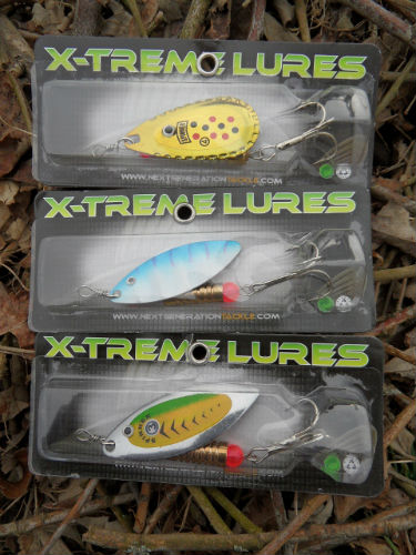 lot de 3 cuillère x-treme lures pour sandre,truite,brochet ref1