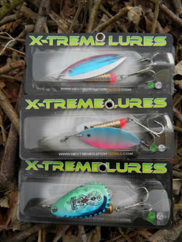 lot de 3 cuillère x-treme lures pour sandre,truite,brochet ref3