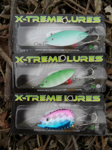 lot de 3 cuillère x-treme lures pour sandre,truite,brochet ref6